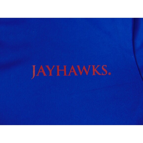 Kansas‎ Jayhawks Shirt Mens Small Blue Red Adidas Polo - Picture 2 of 9
